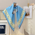 Stylish CC-Patterned Silk Scarf