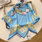 Stylish CC-Patterned Silk Scarf