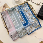 Stylish CD Letter Pattern Silk Scarf
