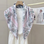Stylish CD Letter Pattern Silk Scarf