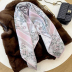 Stylish CD Letter Pattern Silk Scarf