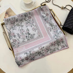 Stylish CD Letter Pattern Silk Scarf