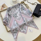 Stylish CD Letter Pattern Silk Scarf