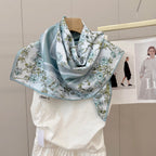 Stylish CD Letter Pattern Silk Scarf
