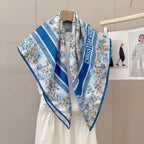 Stylish CD Letter Pattern Silk Scarf