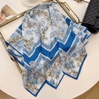 Stylish CD Letter Pattern Silk Scarf