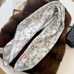 Stylish CD Letter Pattern Silk Scarf