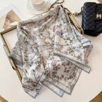 Stylish CD Letter Pattern Silk Scarf