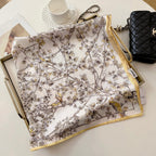 Stylish CD Letter Pattern Silk Scarf