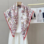 Stylish CD Letter Pattern Silk Scarf