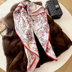 Stylish CD Letter Pattern Silk Scarf