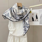 Stylish CD Letter Pattern Silk Scarf