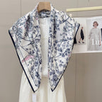Stylish CD Letter Pattern Silk Scarf