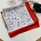 Stylish CD Letter Pattern Silk Scarf