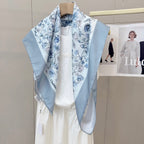 Stylish CD Letter Pattern Silk Scarf