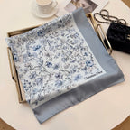 Stylish CD Letter Pattern Silk Scarf
