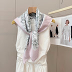Stylish CD Letter Pattern Silk Scarf