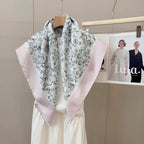 Stylish CD Letter Pattern Silk Scarf