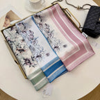 Stylish CD Letter Pattern Silk Scarf