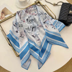 Stylish CD Letter Pattern Silk Scarf