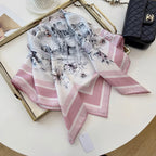 Stylish CD Letter Pattern Silk Scarf