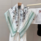 Stylish CD Letter Pattern Silk Scarf