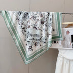 Stylish CD Letter Pattern Silk Scarf