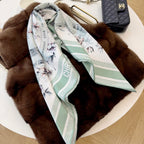 Stylish CD Letter Pattern Silk Scarf