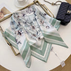 Stylish CD Letter Pattern Silk Scarf