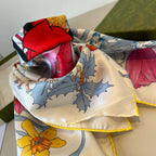 Stylish GG Letter Pattern Silk Scarf