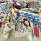 Stylish GG Letter Pattern Silk Scarf