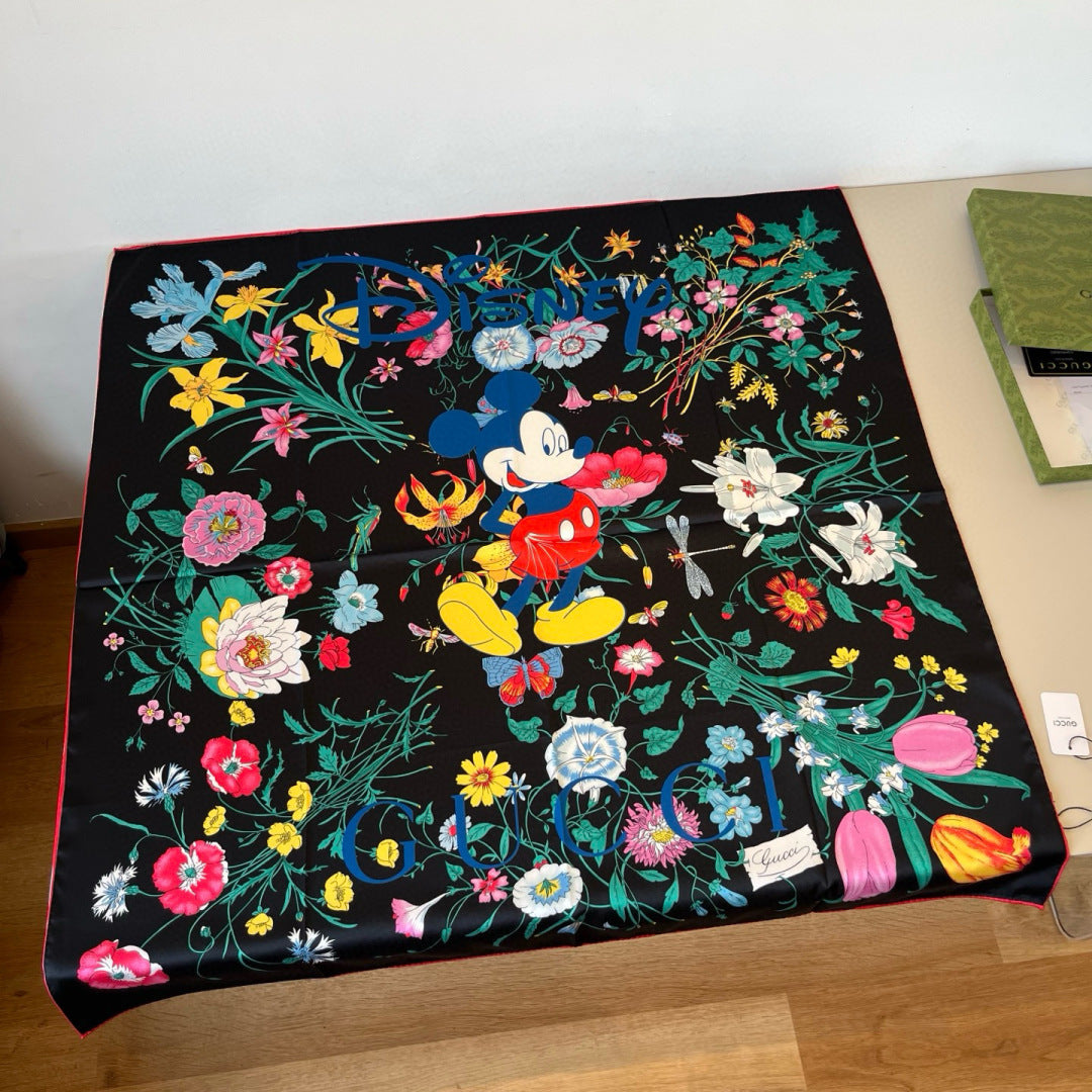 Stylish GG Letter Pattern Silk Scarf
