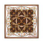 Stylish Four-Leaf Clover &amp; Letter Pattern Silk Scarf