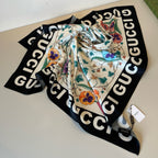Stylish GG Letter Pattern Silk Scarf