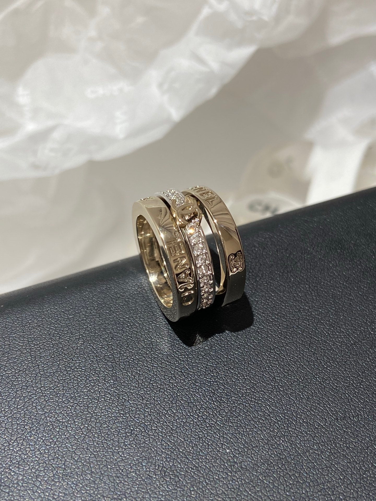 CC Stylish Rhinestone Ring Set