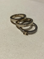 CC Stylish Rhinestone Ring Set