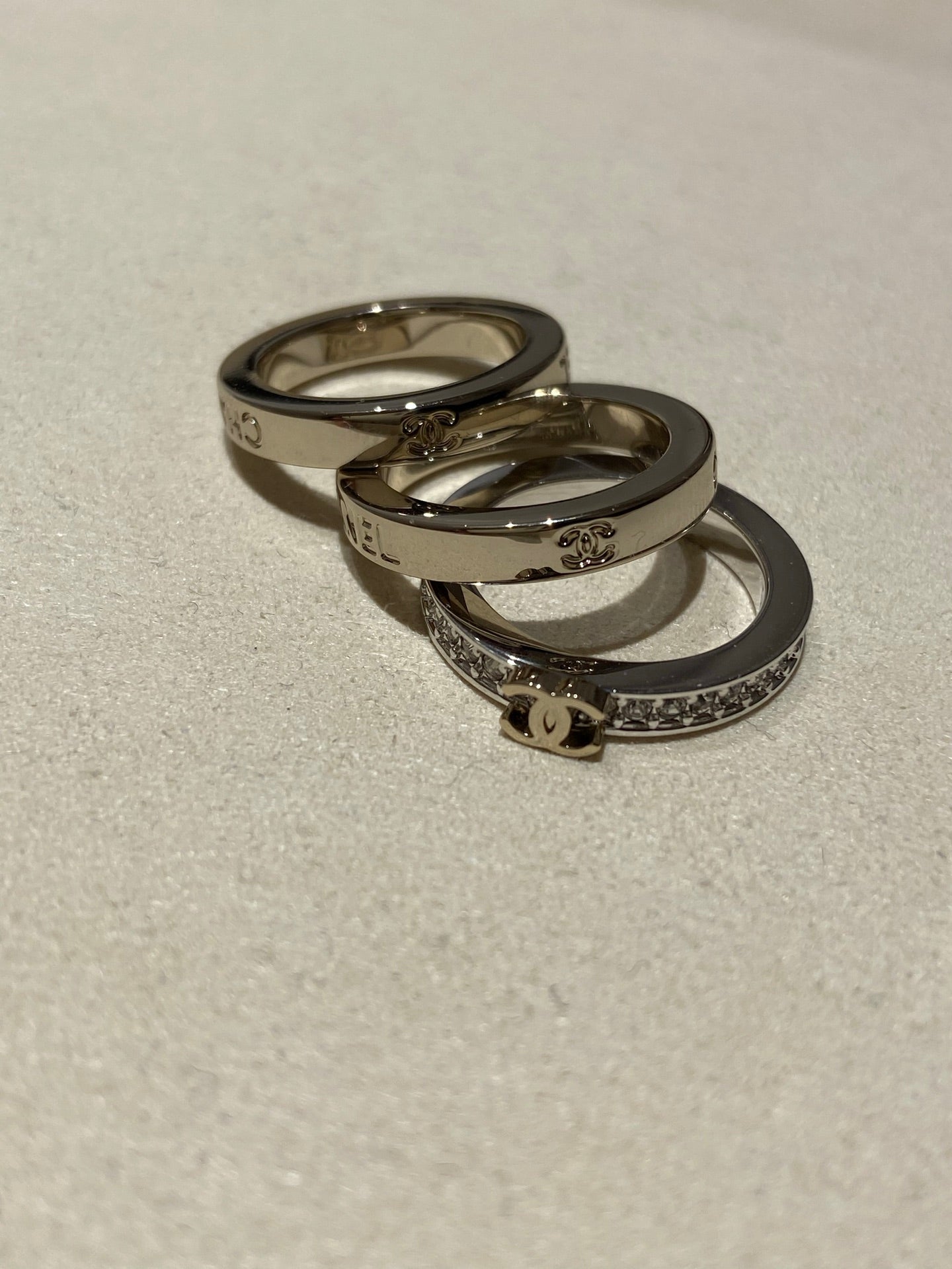 CC Stylish Rhinestone Ring Set