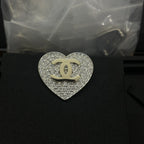 Stylish CC Rhinestone Brooch