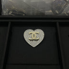 Stylish CC Rhinestone Brooch
