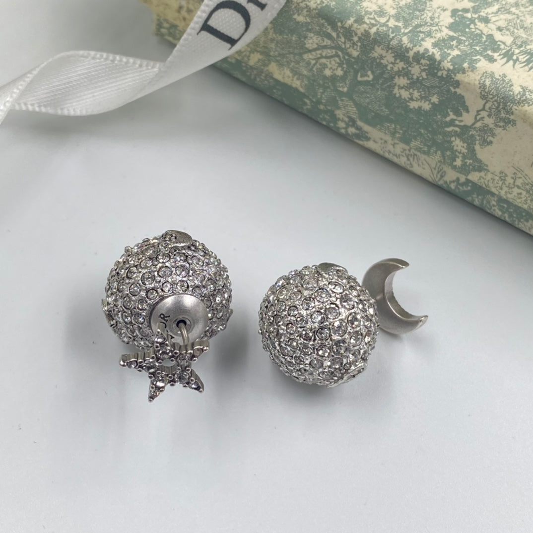 Stylish CD Rhinestone Earrings