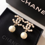 Stylish CC Pearl Earrings