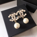 Stylish CC Pearl Earrings