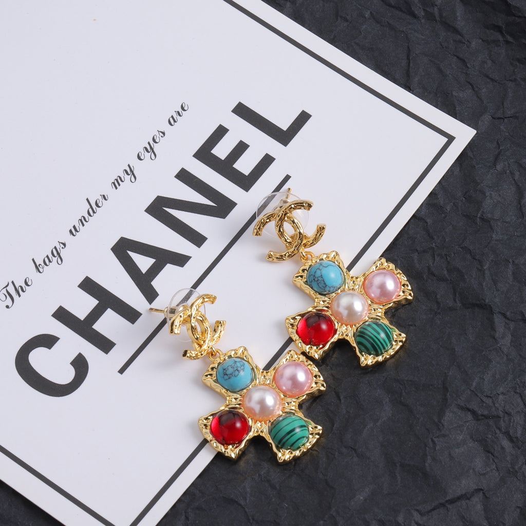 Stylish CC Pearl Earrings