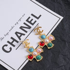 Stylish CC Pearl Earrings