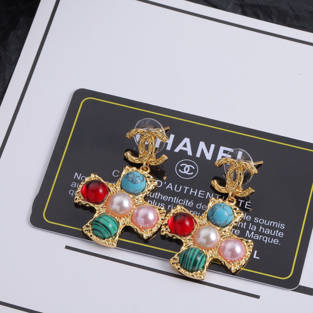 Stylish CC Pearl Earrings