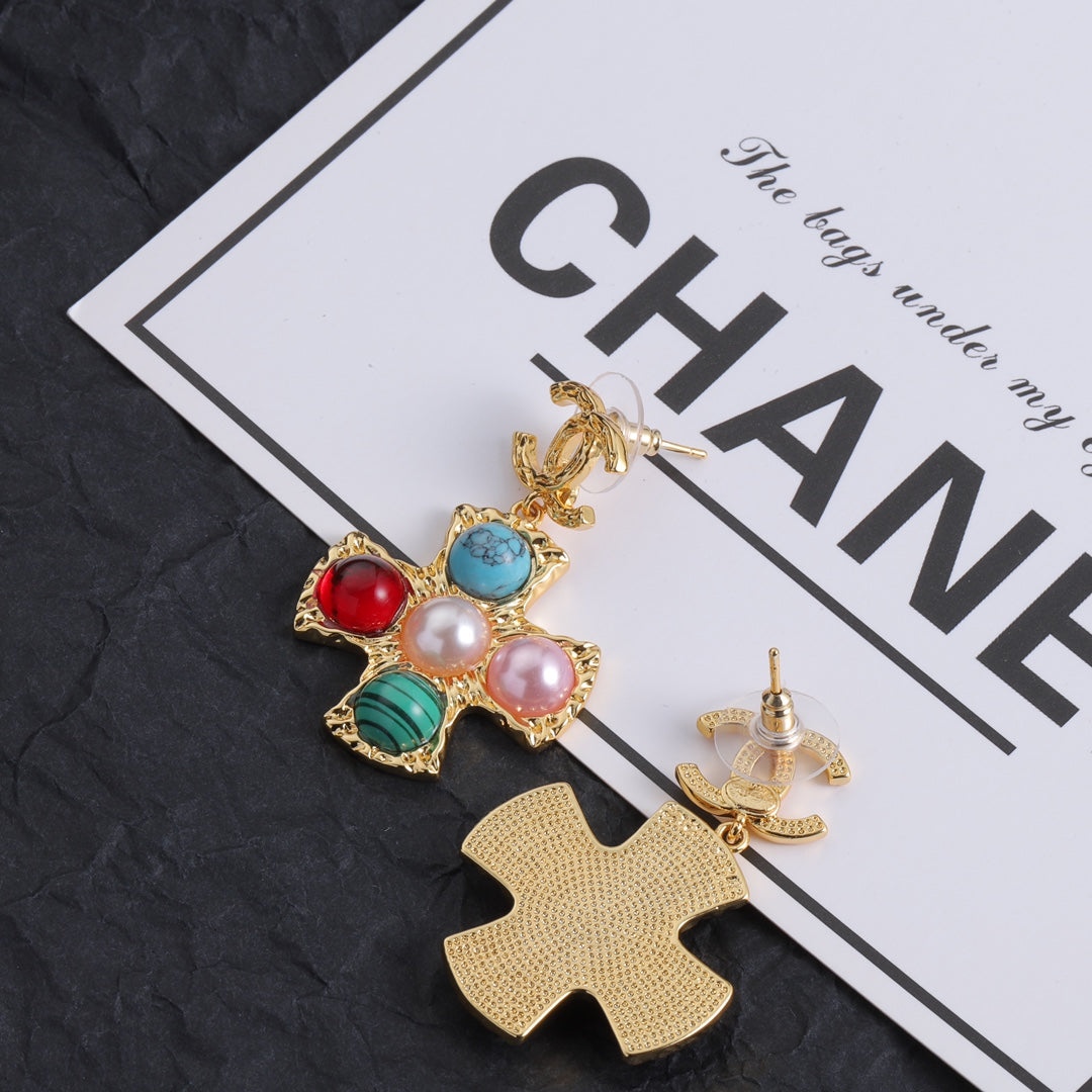 Stylish CC Pearl Earrings