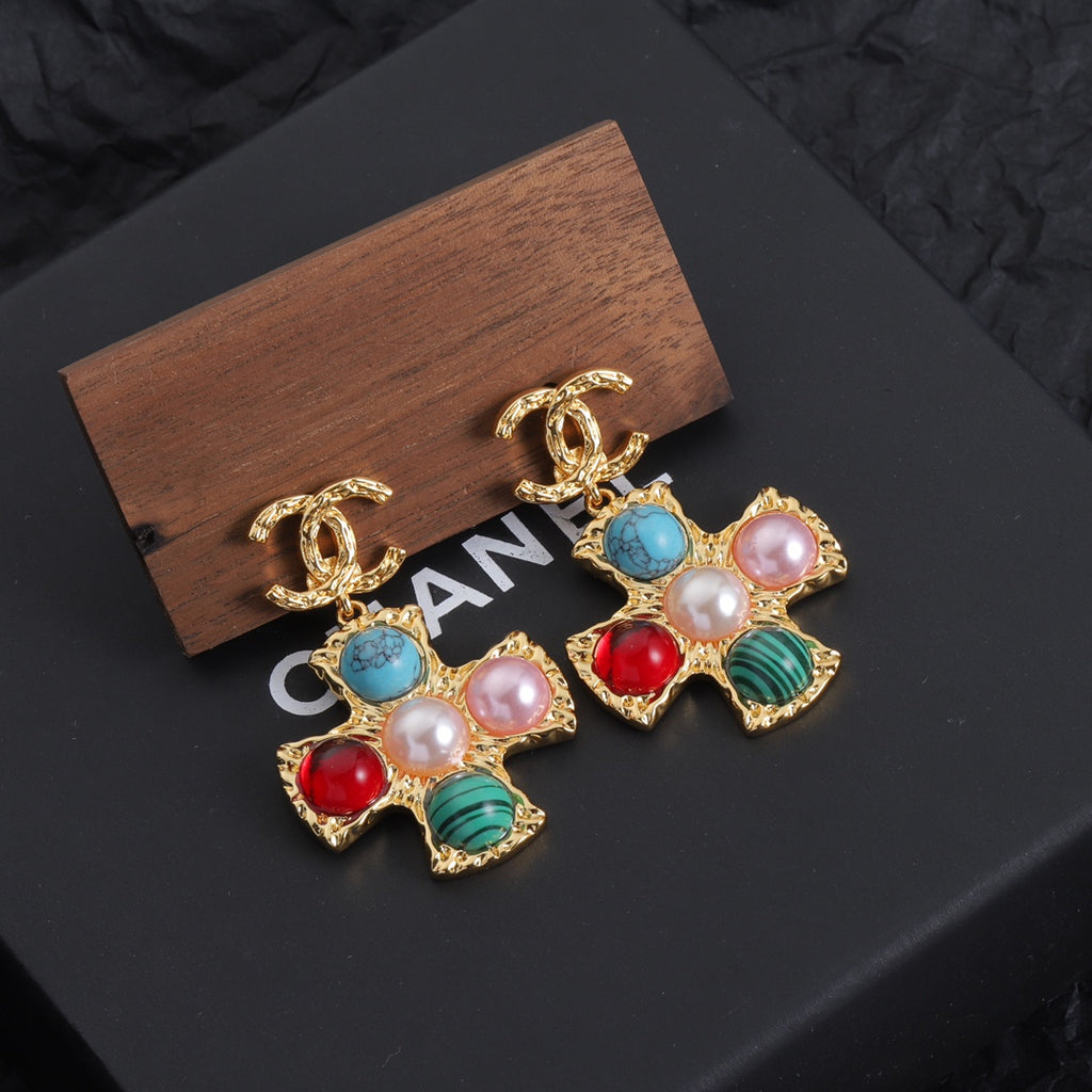 Stylish CC Pearl Earrings