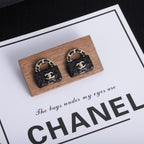 Stylish CC Handbag-Shaped Earrings
