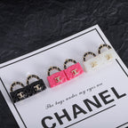 Stylish CC Handbag-Shaped Earrings