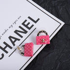Stylish CC Handbag-Shaped Earrings
